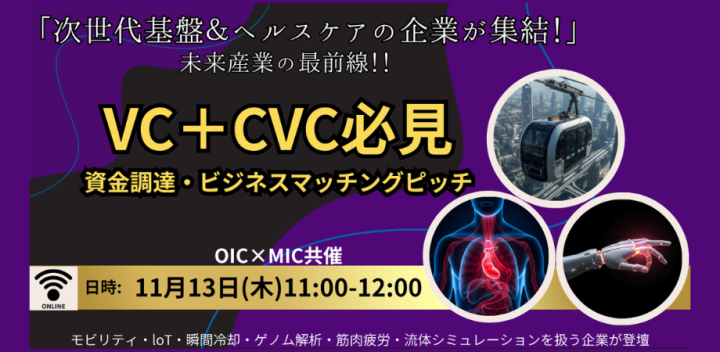 OIC×MIC共催！資金調達＆ビジネスマッチングイベント